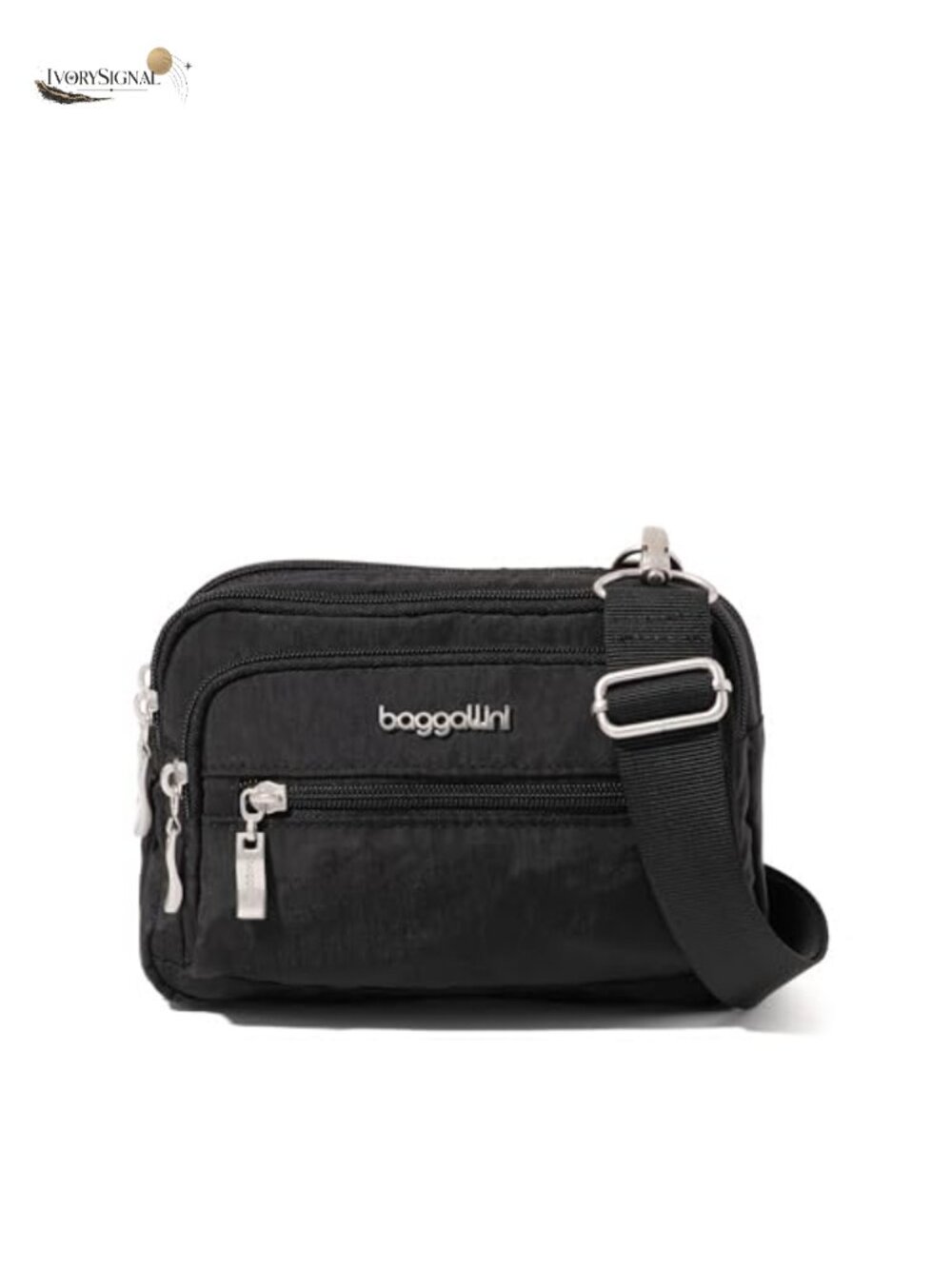Triple Zip Small Crossbody Bag Convertible Fanny Pack Belt Bag